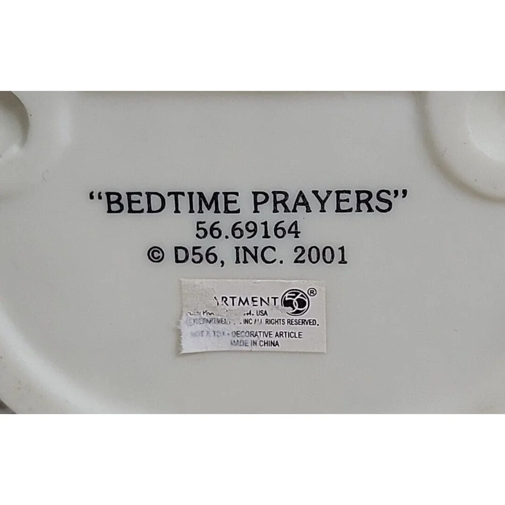 Dept 56 Snowbabies Bedtime Prayers‎ for Sleeping Bear Vintage Retired